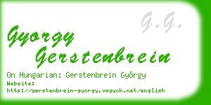 gyorgy gerstenbrein business card